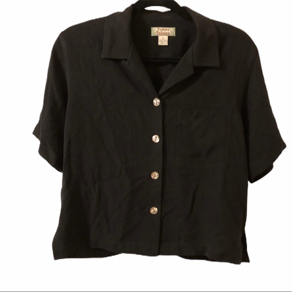 tommy bahama black silk shirt
